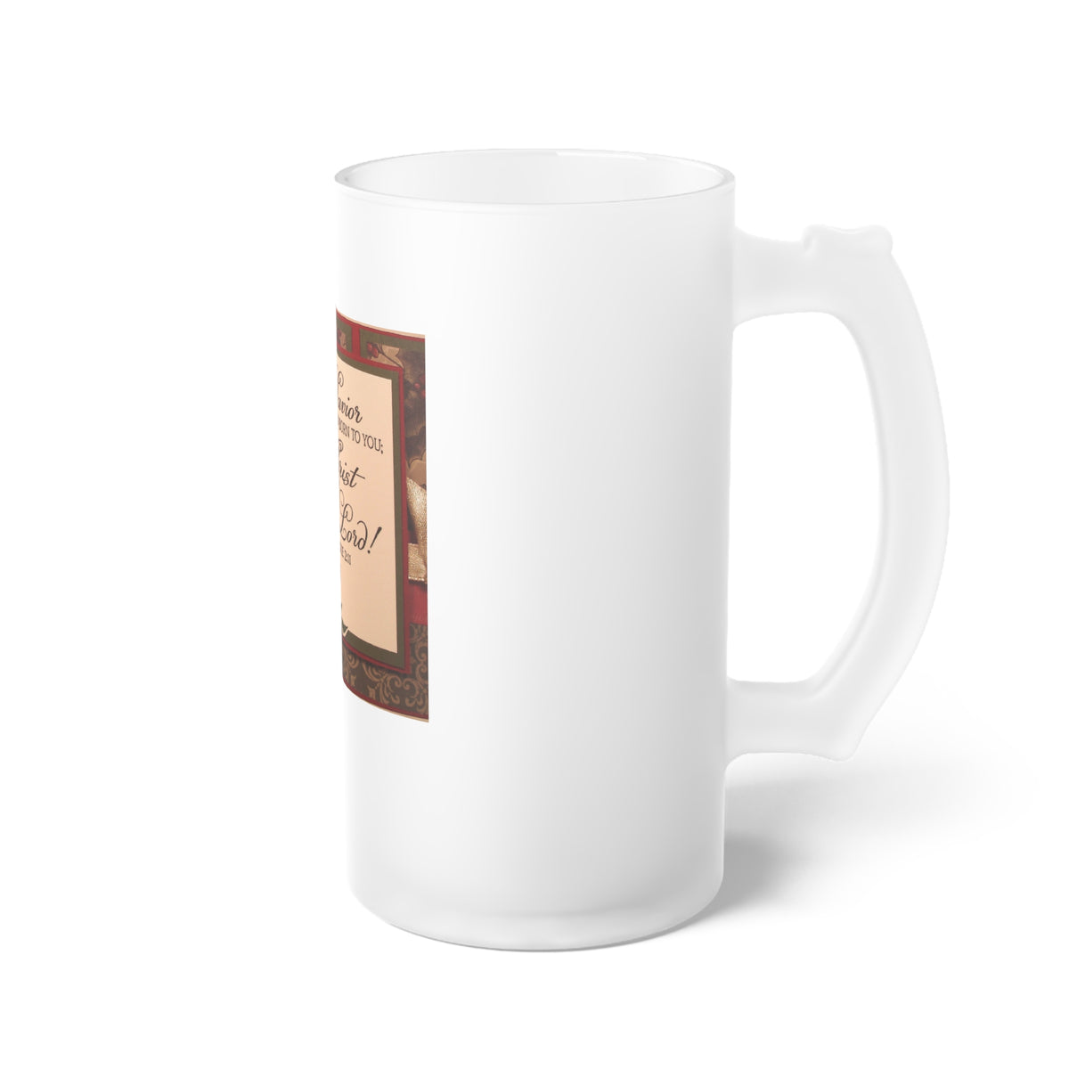 Frosted Glass Beer Mug Christmas Mug Holiday Season Gift Giving Family Gathering Yuletides Season Family Gifts Christmas Day Beer Mug