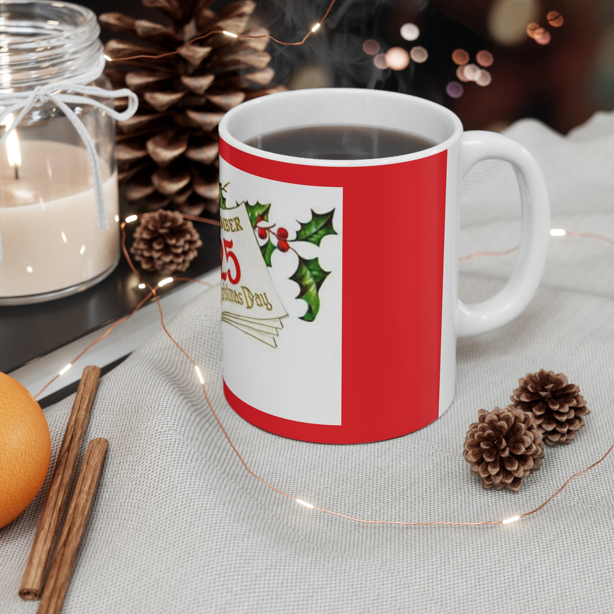 Ceramic Mug 11oz Christmas Mug Holiday Season Gift Giving Family Gathering Yuletides Season Family Gifts Christmas Day Cup