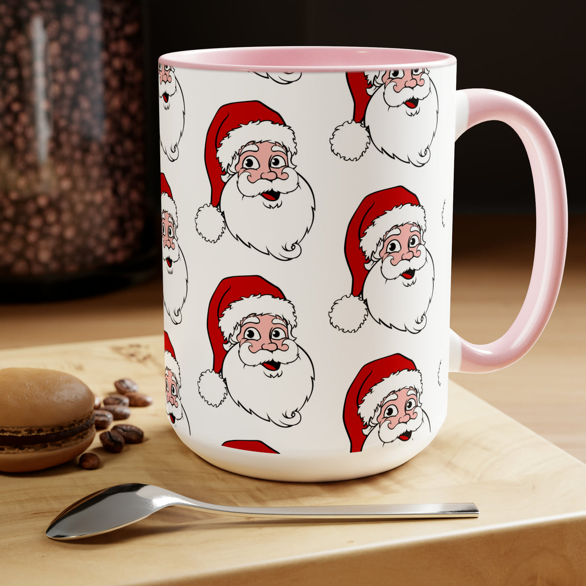 Two-Tone Coffee Mugs, 15oz Christmas Mug Holiday Season Gift Giving Family Gathering Yuletides Season Family Gifts Christmas Day Cup