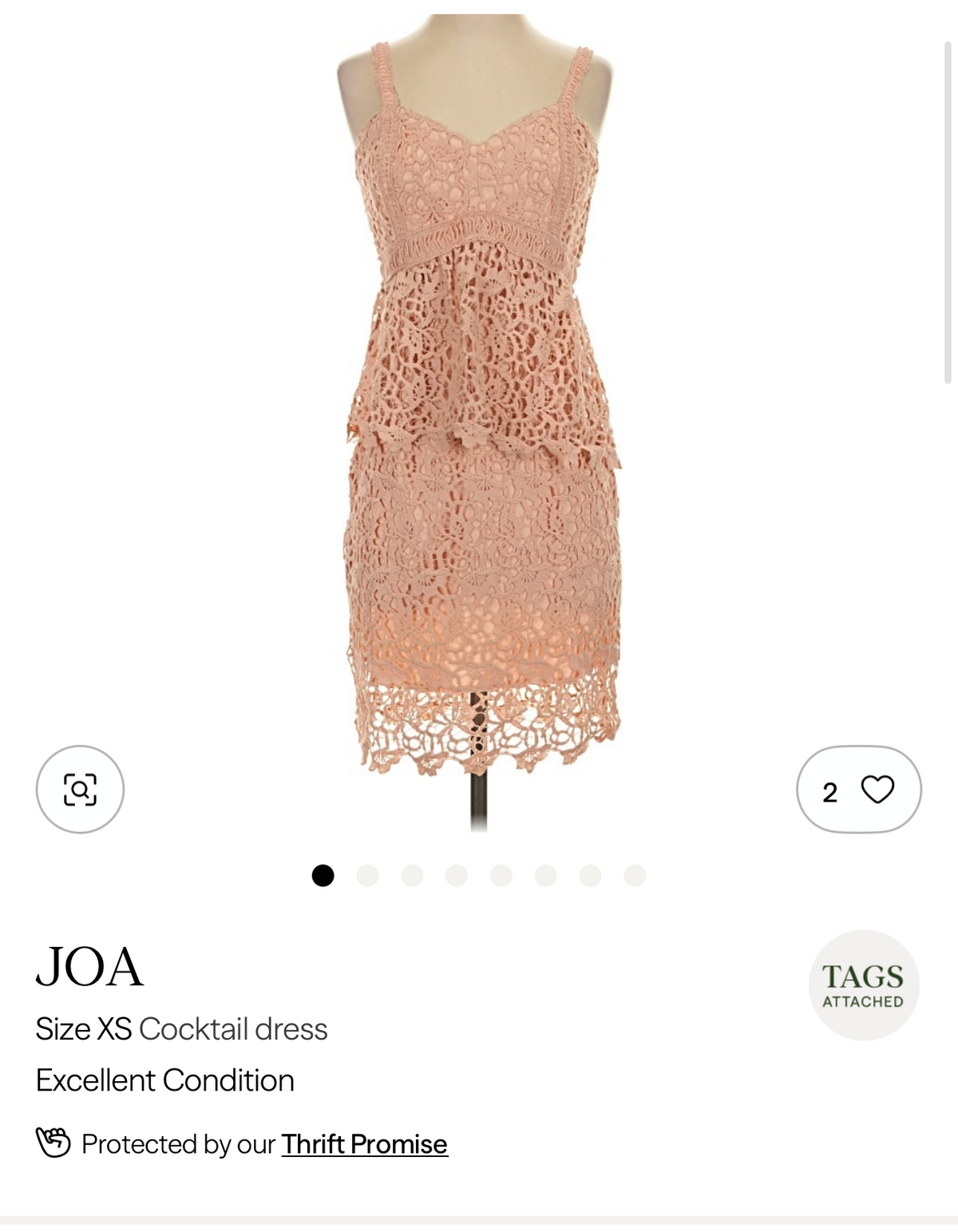JOA Cocktail Cream Beige Dress