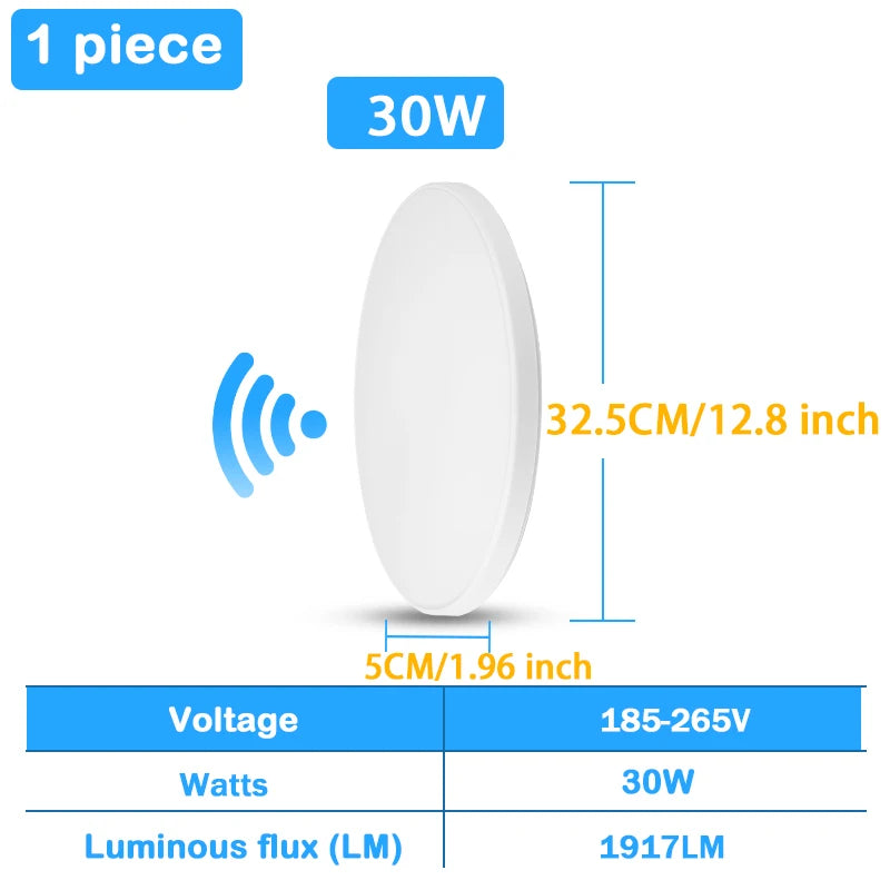LED Motion Sensor Ceiling Lighting LED Radar Sensor Light for Room Hallways Aisle Stair Balcony Garage Induction Ceiling Lights