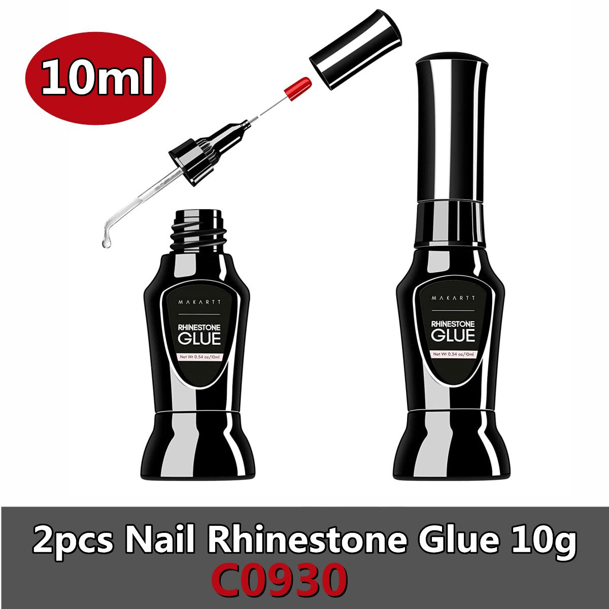 Makartt Nail Rhinestone Glue Gel, Super Sticky Adhesive Resin Gems Glue, Crystals Gel Glue for Nails , Stones Nail Glue