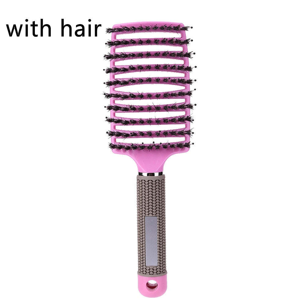 Hair brush Girls Hair Scalp Massage Comb Women Hairbrush Nylon Wet Curly Detangle Hair Brush for Salon Hairdressing Styling Tool