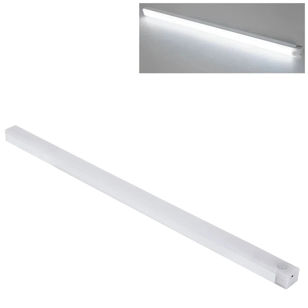 Motion Sensor LED Under Cabinet Lamp Dimmable Rechargeable Night Light Stairs Closet Room Aisle Tube Bar Detector Bulb