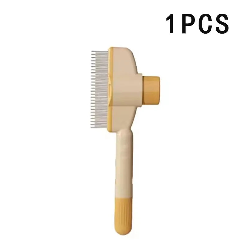 Dog Grooming Comb Cat /Dog Hair Remover Brush Long Hair Pet Self Cleaning Row Pet Removes Hairs Cleaning Bath Brush Dog Supplies