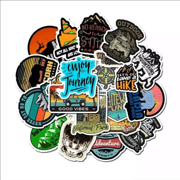50 pcs Outdoor Camping 🏕 Arts 🎭 Crafts Stickers