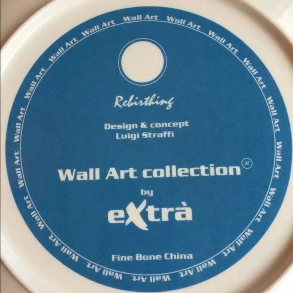 Blue Wall Art Collection Plate Decor "Rebirthing"