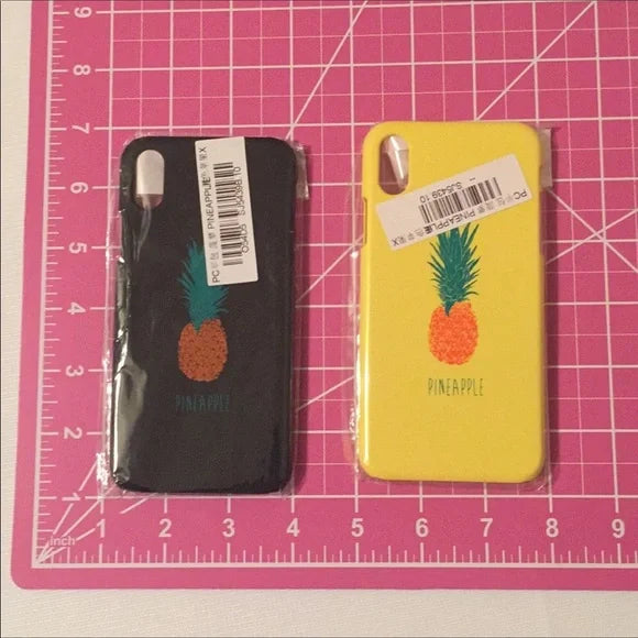 NWT Brand New Beautiful Pineapple 🍍 Black Yellow iPhone X Case Design.