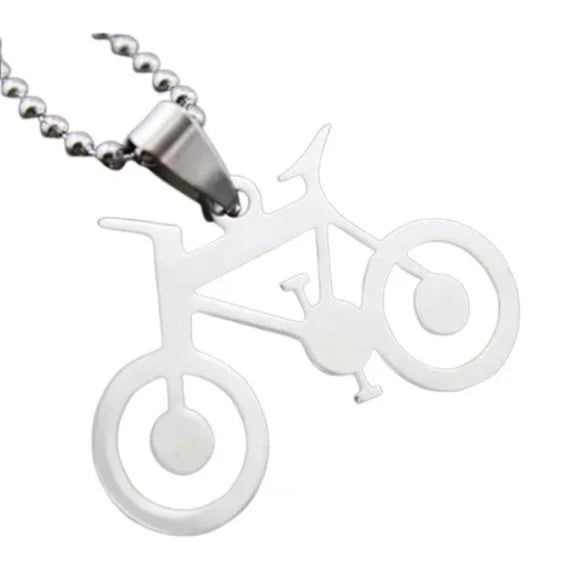 NWT Bike 🚲 Bicycle Stainless Steel Pendant Necklace. Women's Fashion Accessories