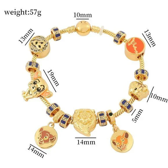 NWT LION King Charm Pumba Lana Bracelet. Women's Fashion Accessories