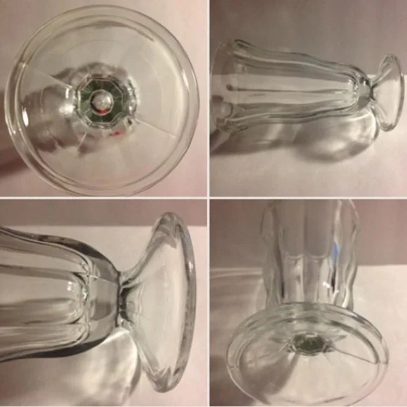V-Shaped Clear Glass Flower 🌸 Vase Home 🏡 Decor