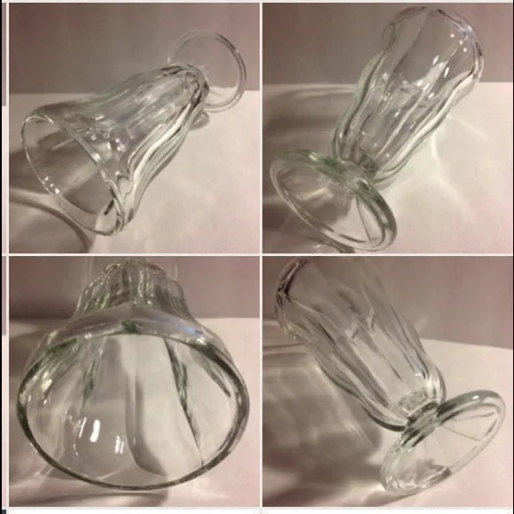 V-Shaped Clear Glass Flower 🌸 Vase Home 🏡 Decor