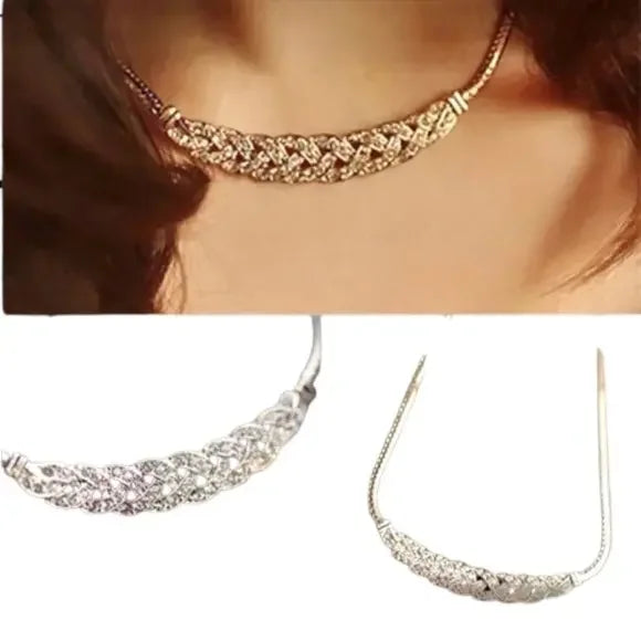 New Gold & Silver Statement Necklace Jewelry. Fashion Accessories