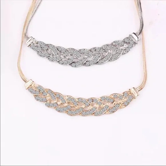 New Gold & Silver Statement Necklace Jewelry. Fashion Accessories