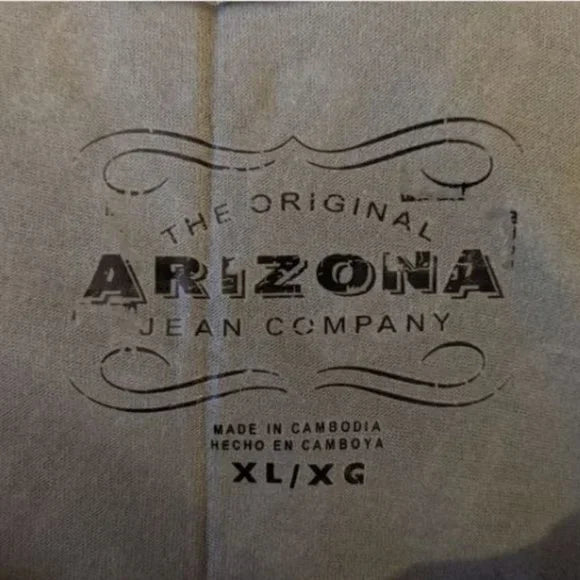 NWT Arizona Jean Co juniors XL olive dog tag tank