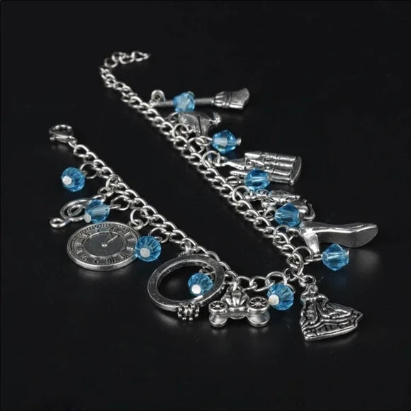 NEW CINDERELLA Charms with Gemstone 💎 Bracelet.
