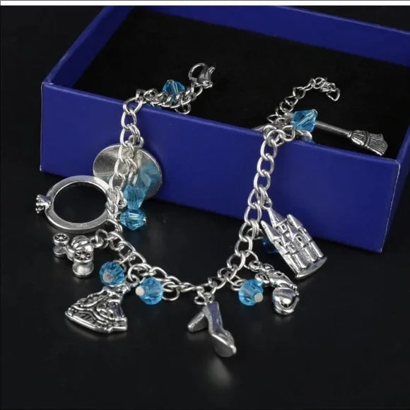NEW CINDERELLA Charms with Gemstone 💎 Bracelet.