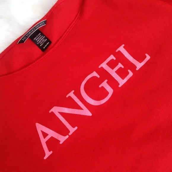 NWOT Victoria's Red "Angel" Long Sleeve Shirt. Size Medium. Women's Fashion