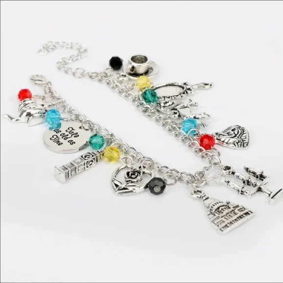 NWT BEAUTY AND THE BEAST charms bracelet