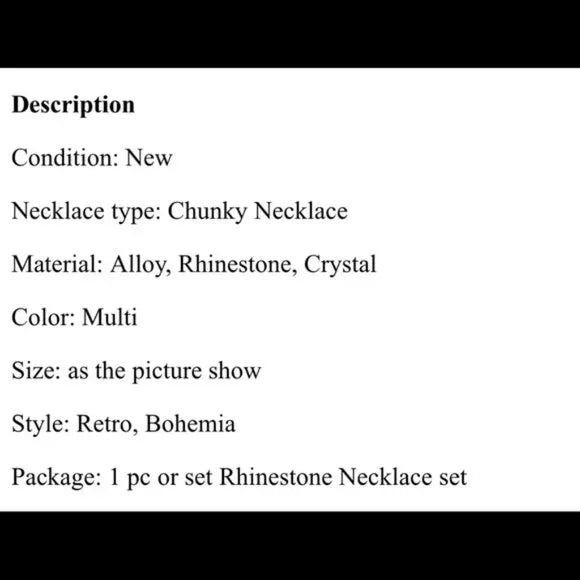 NWT Brand New Very Beautiful Big Chunky Charm Necklace