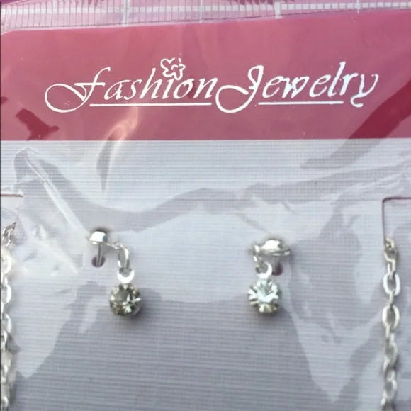 New Crystals Silver Plated Necklace with Strawberry Design, Women's Fashion