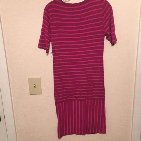 NWT LuLuRoe Pink Purple Striped Dress . Size Small. Women's Ladies Fashion