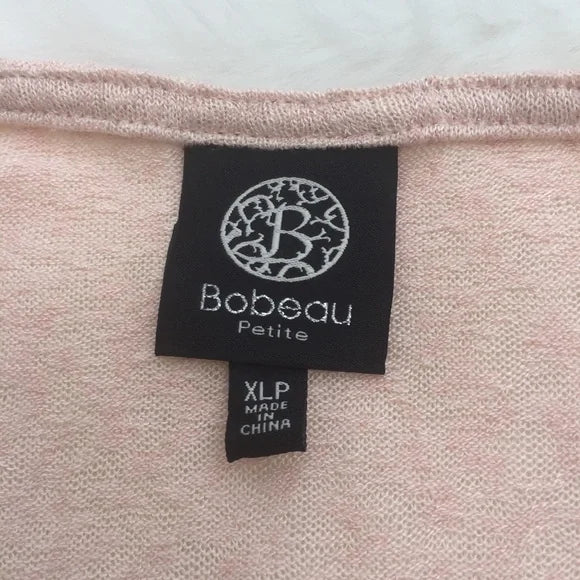 New Bobeau Lace Trim Tan Long Sleeve Top. Size PXL. Women's Fashion