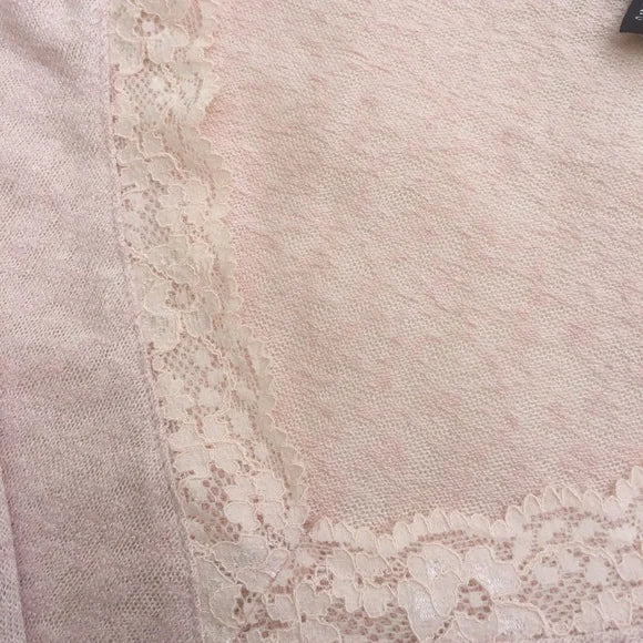 New Bobeau Lace Trim Tan Long Sleeve Top. Size PXL. Women's Fashion
