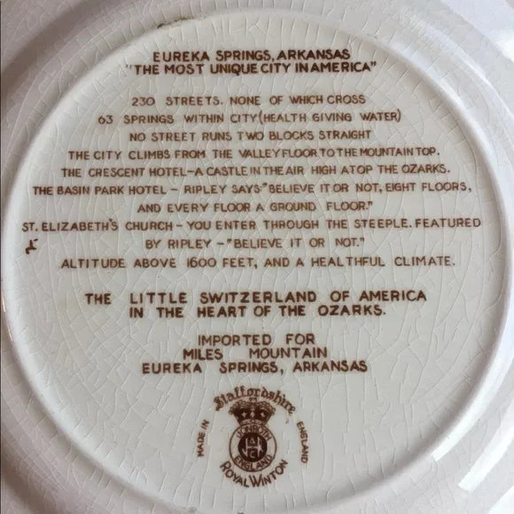 10" Eureka Spring in Arkansas Home Decor Ceramic Plate
