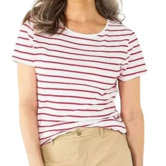 NWT Women's Essential Crewneck Tee Croft & Barrow Short Sleeve T-shirt Size XL