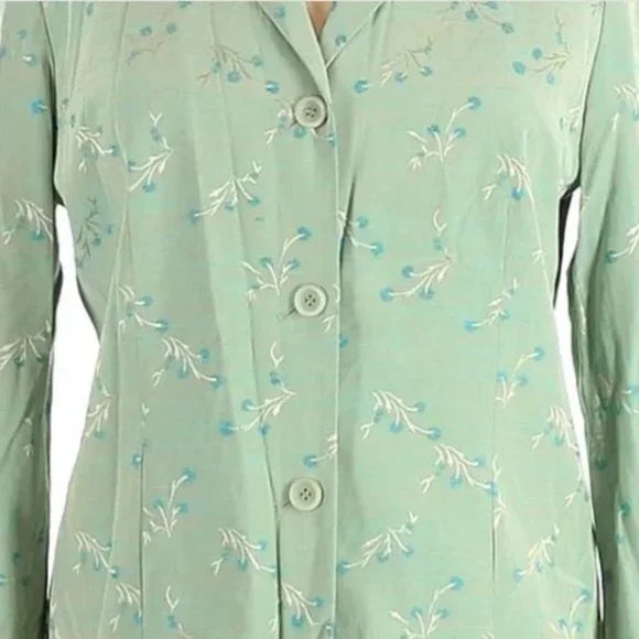 NWT Norton McNaughton Women's Embroidered Lined Dressy Blazer Jacket Size 14
