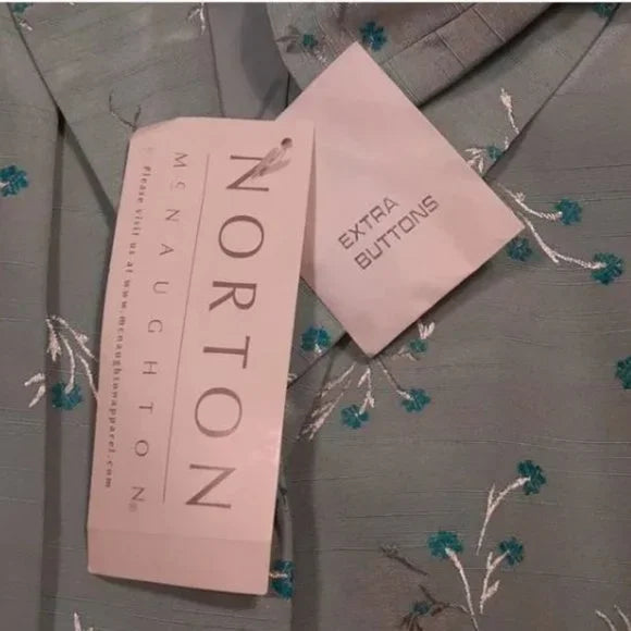 NWT Norton McNaughton Women's Embroidered Lined Dressy Blazer Jacket Size 14