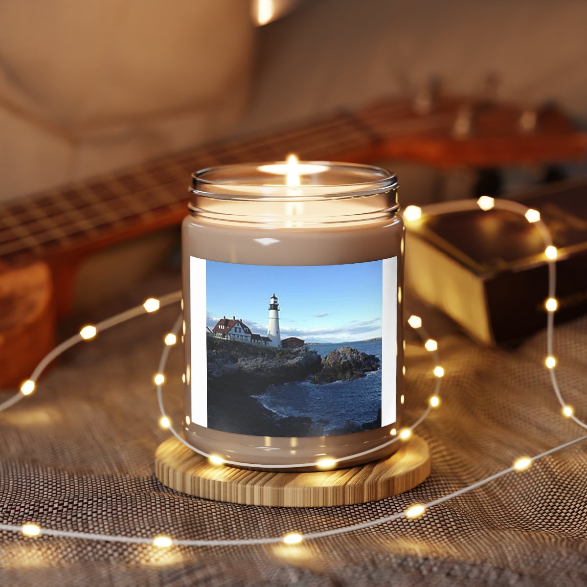 " Perfect Scenery " Design Scented Candles, 9oz Holiday Gift Birthday Gift Comfort Spice Scent, Sea Breeze Scent, Vanilla Bean Scent Home Decor