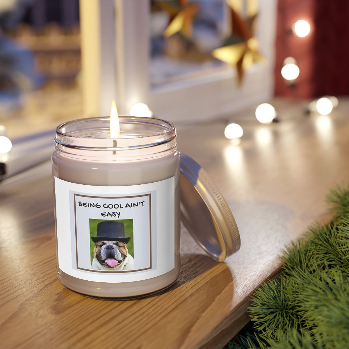 " Being Cool Ain't Easy " Scented Candles, 9oz Holiday Birthday Gift Comfort Spice, Sea Breeze, Vanilla Bean Scent