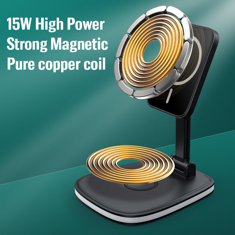 3in1 15W Folding Wireless Magnetic Charger Universal Charging Fast Convenient