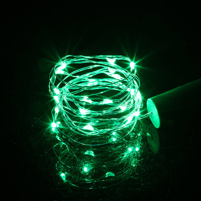 2 pcs LED Wine Bottle Lights with Cork