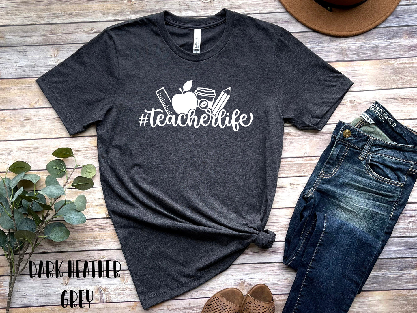 Teacher Life Shirt, Back To School Short Sleeve Shirt