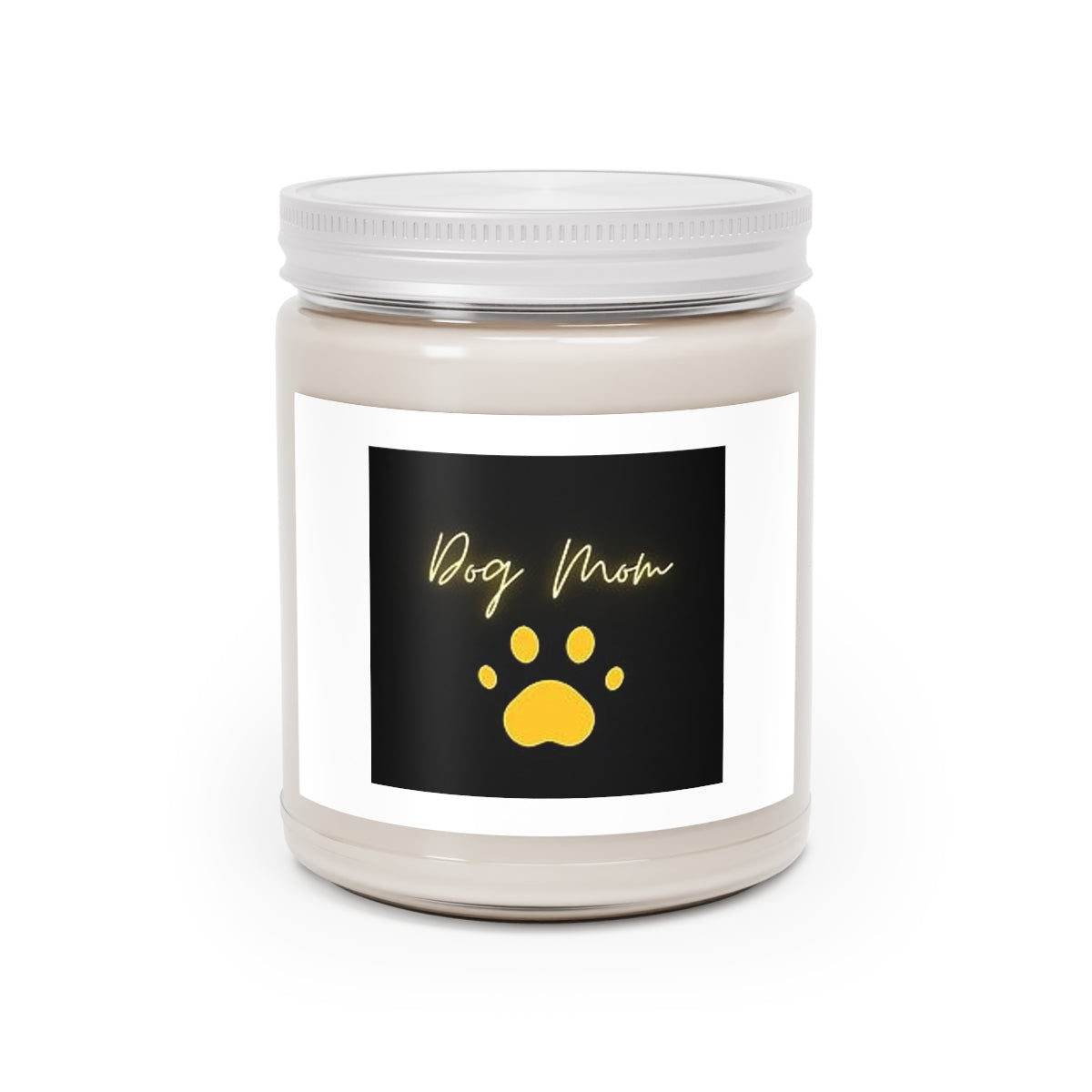" Dog Mom " with Paw Design Scented Candles, 9oz Holiday Gift Birthday Gift Comfort Spice Scent, Sea Breeze Scent, Vanilla Bean Scent Home Decor