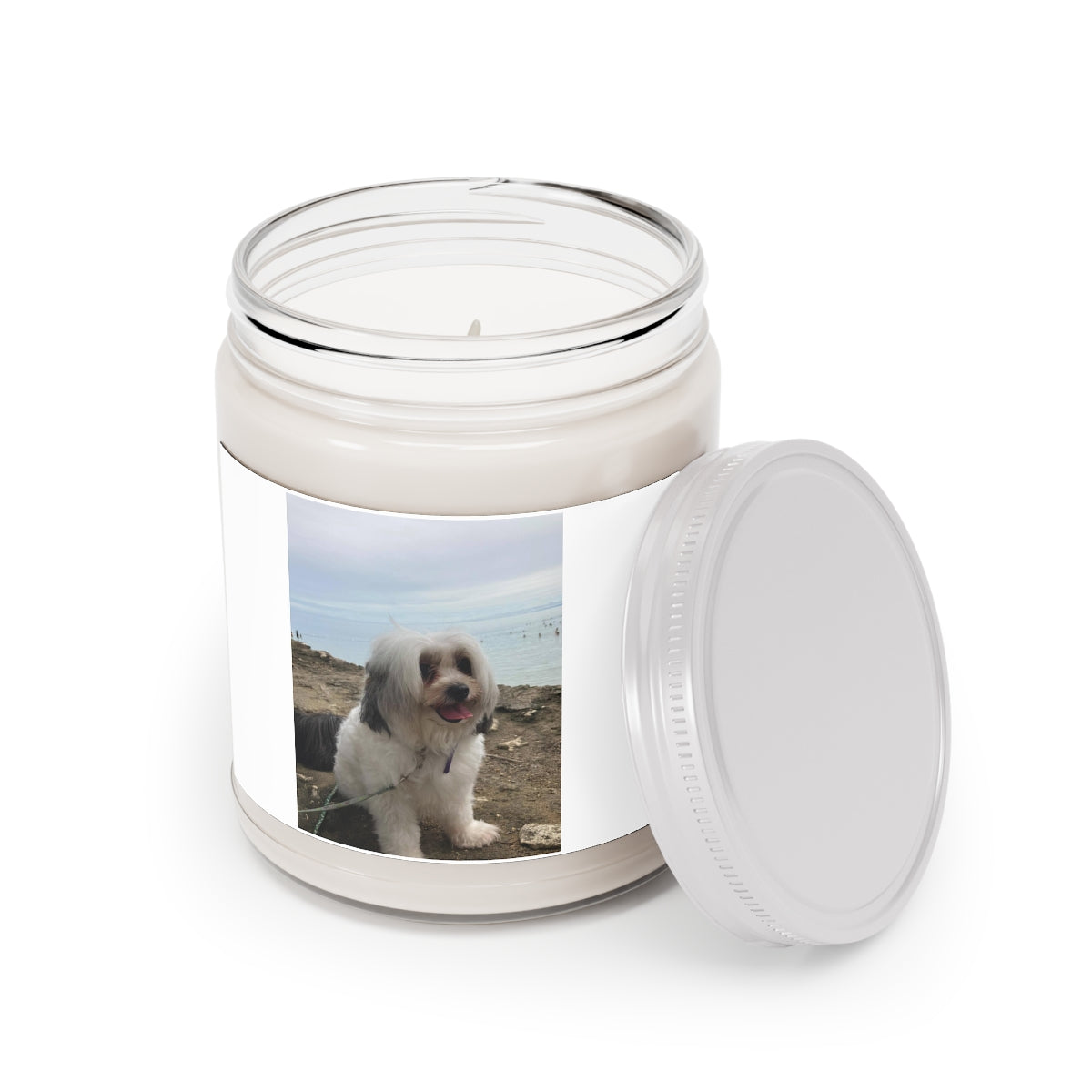 " Cute Dog " Design Scented Candles, 9oz Holiday Gift Birthday Gift Comfort Spice Scent, Sea Breeze Scent, Vanilla Bean Scent Home Decor