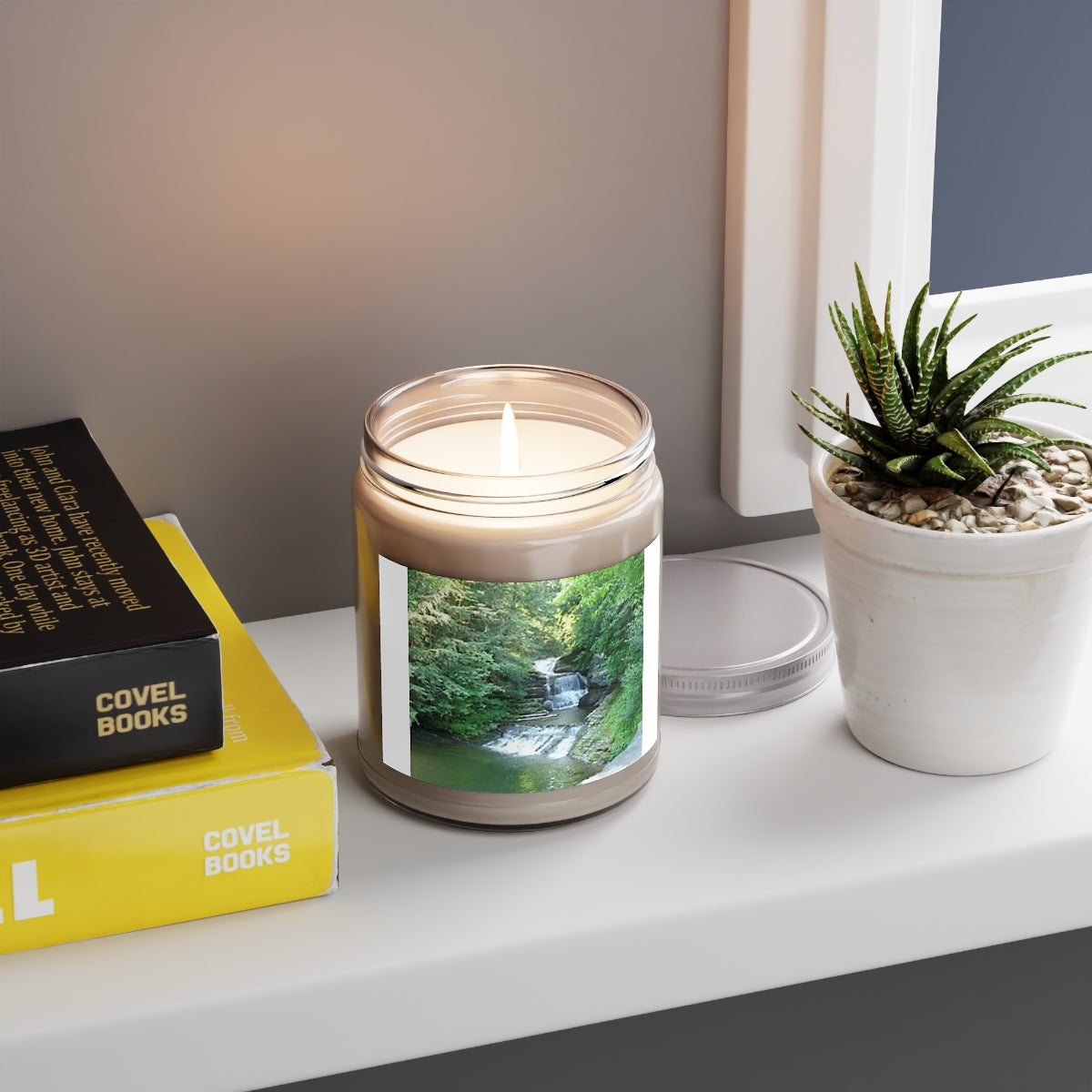 " Nature's Best " Design Scented Candles, 9oz Holiday Gift Birthday Gift Comfort Spice Scent, Sea Breeze Scent, Vanilla Bean Scent Home Decor