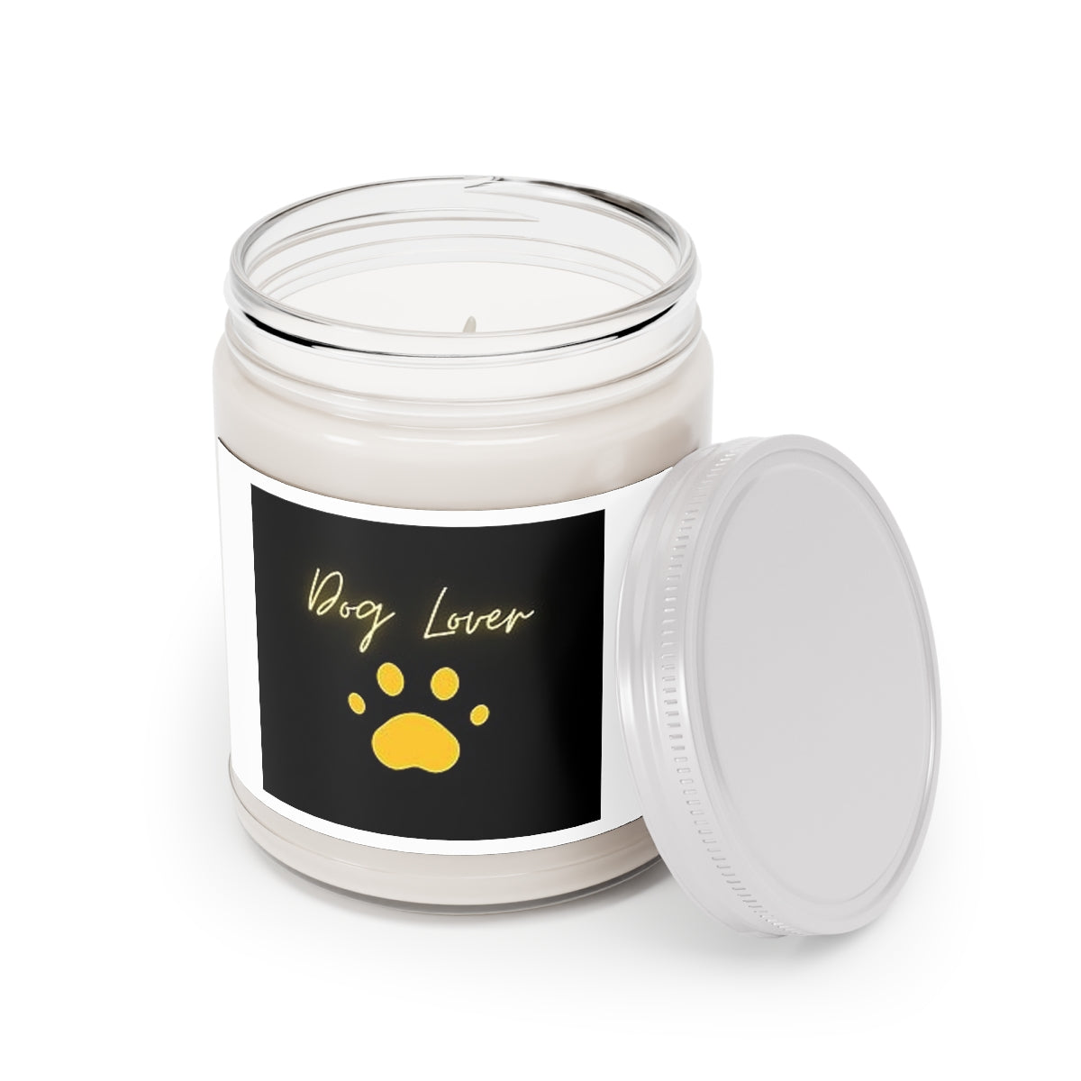 " Dog Lover " With Paw Design Scented Candles, 9oz Holiday Gift Birthday Gift Comfort Spice Scent, Sea Breeze Scent, Vanilla Bean Scent Home Decor