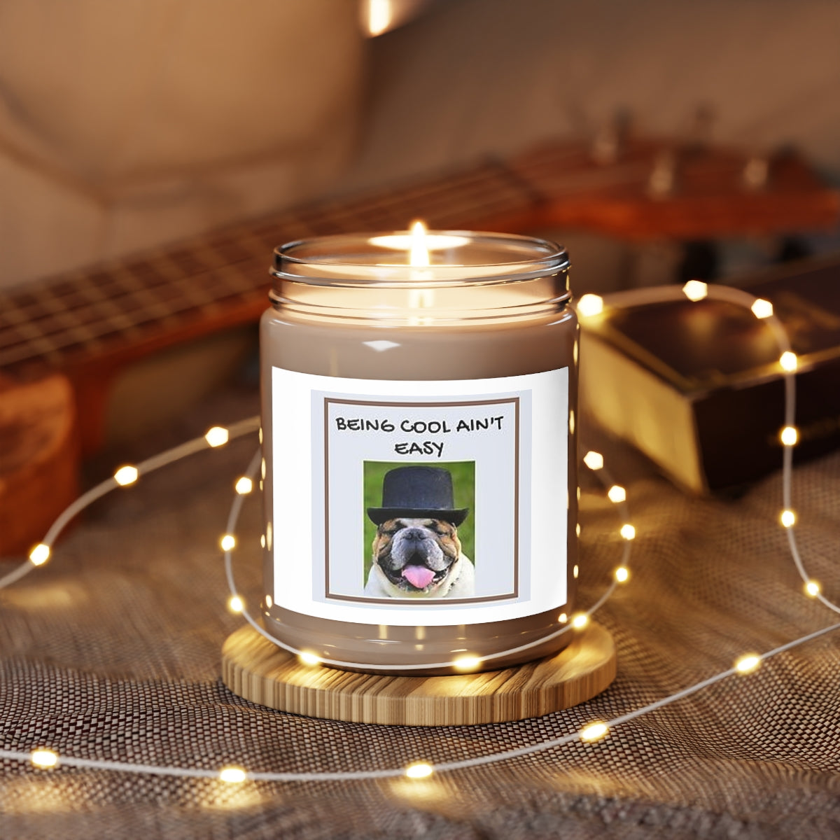 " Being Cool Ain't Easy " Scented Candles, 9oz Holiday Birthday Gift Comfort Spice, Sea Breeze, Vanilla Bean Scent