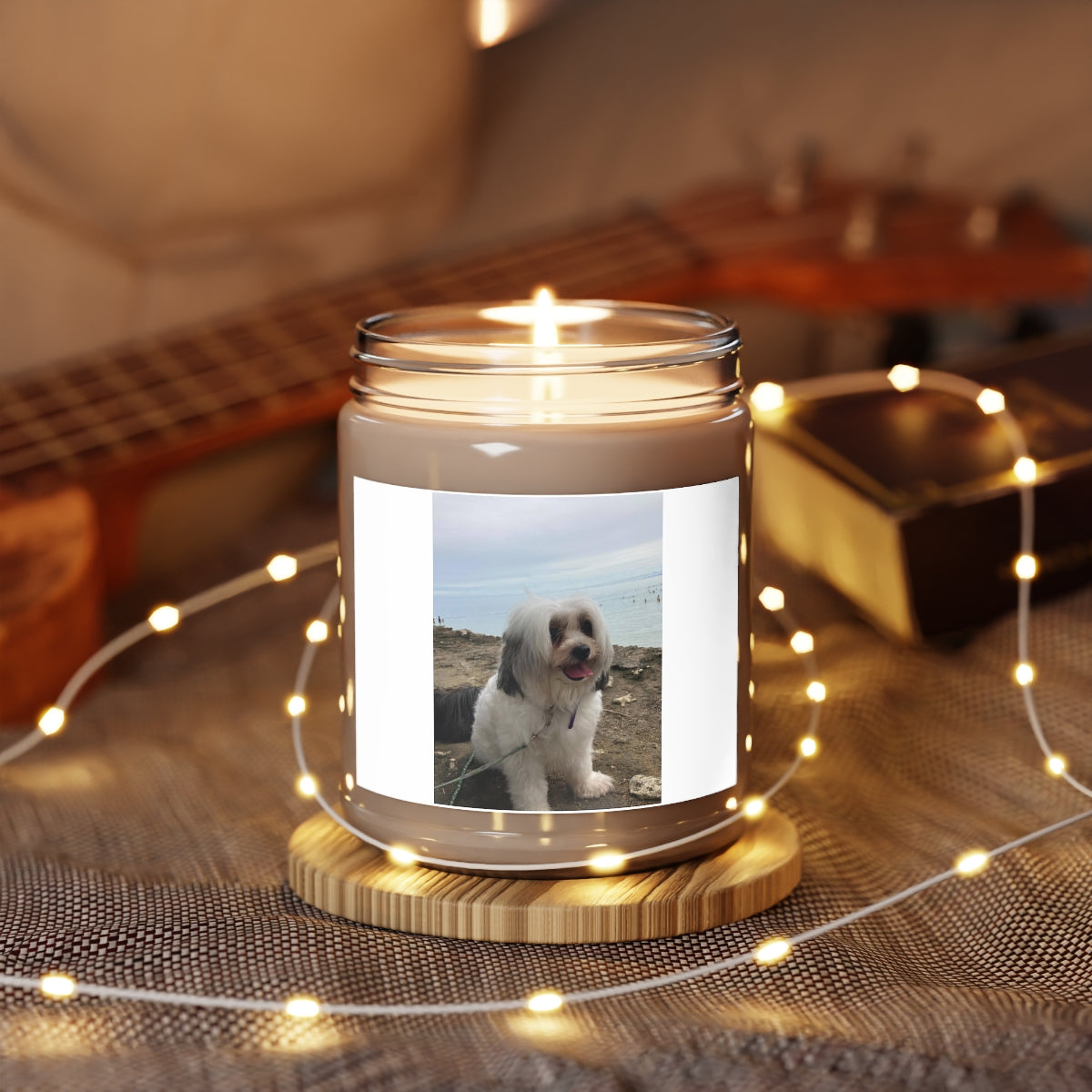 " Cute Dog " Design Scented Candles, 9oz Holiday Gift Birthday Gift Comfort Spice Scent, Sea Breeze Scent, Vanilla Bean Scent Home Decor