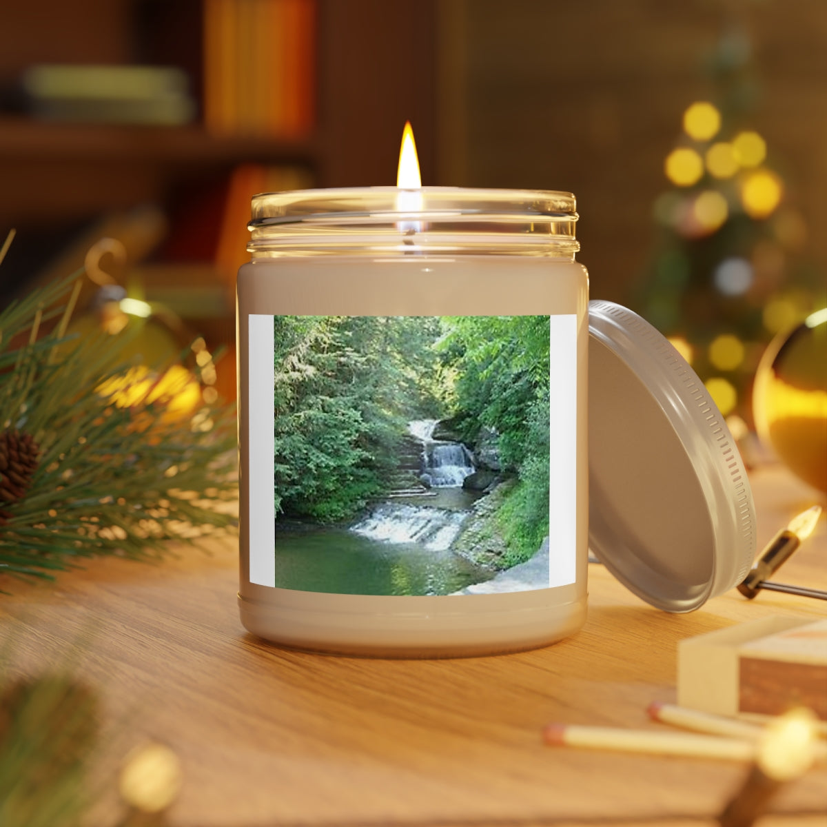 " Nature's Best " Design Scented Candles, 9oz Holiday Gift Birthday Gift Comfort Spice Scent, Sea Breeze Scent, Vanilla Bean Scent Home Decor