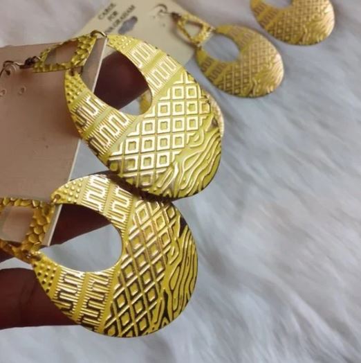 NWT Bundle 3 Pairs Yellow Oval Big Earrings. Women's Fashion Jewelry