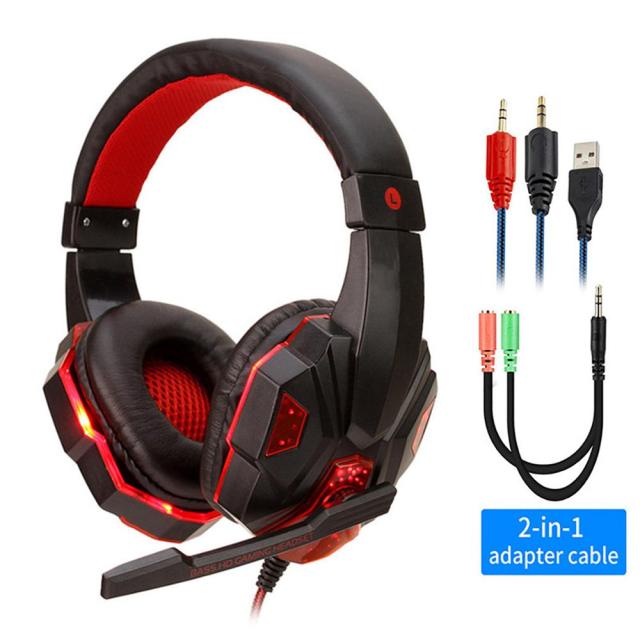 LED Light Wired Gamer Headset Gamers Toolkit