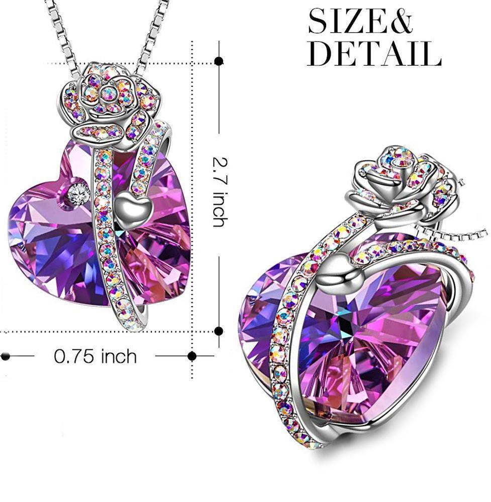 LOVE OF ROSE- Changing Pink Stone Necklace ITALY Made