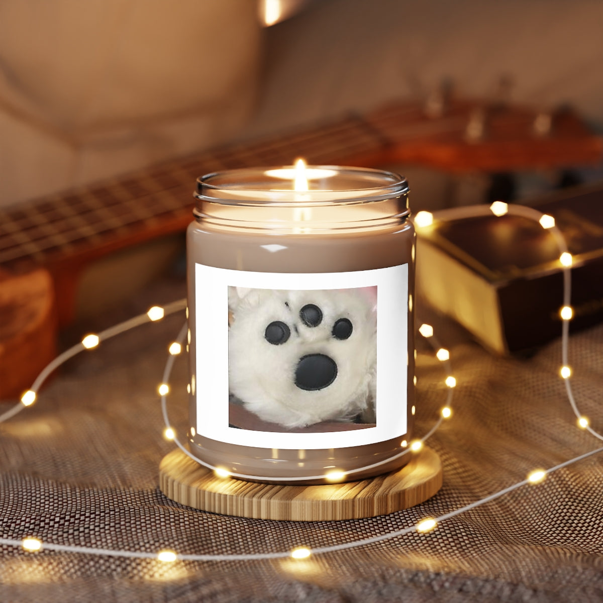 " White Paw " Design Scented Candles, 9oz Holiday Gift Birthday Gift Comfort Spice Scent, Sea Breeze Scent, Vanilla Bean Scent Home Decor