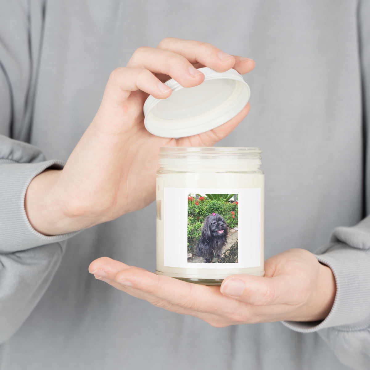 " Black Dog " Design Scented Candles, 9oz Holiday Gift Birthday Gift Comfort Spice Scent, Sea Breeze Scent, Vanilla Bean Scent Home Decor