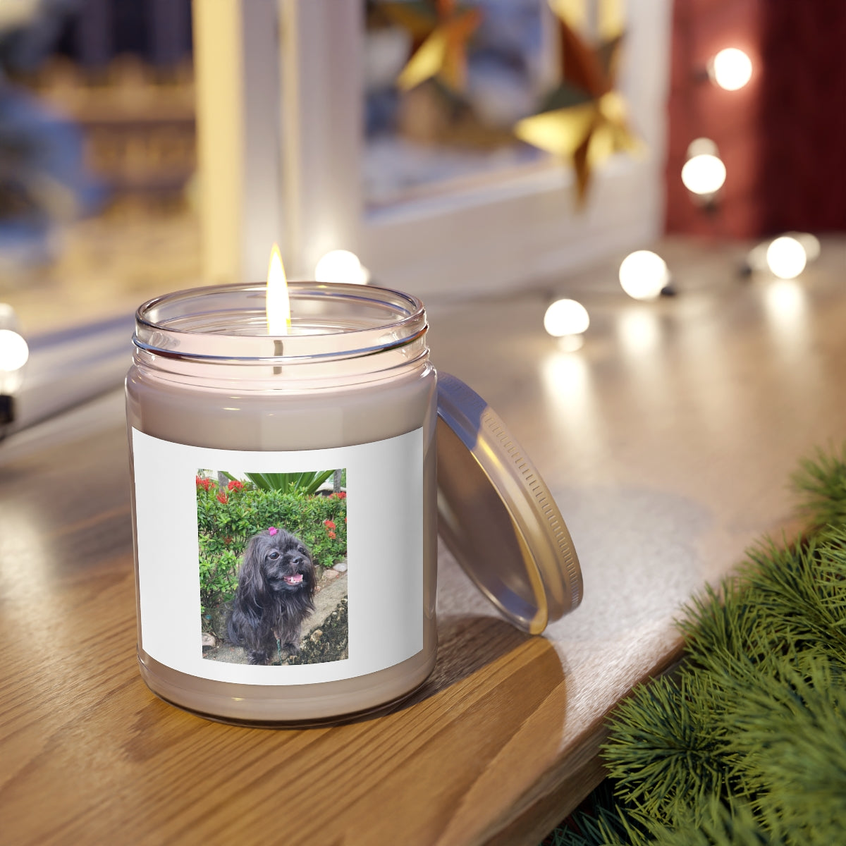 " Black Dog " Design Scented Candles, 9oz Holiday Gift Birthday Gift Comfort Spice Scent, Sea Breeze Scent, Vanilla Bean Scent Home Decor